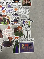 10 Pcs Random Hocus Pocus Themed Stickers