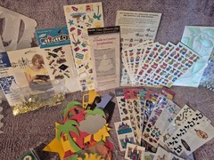 Large Lot of Assorted Scrapbooking Die-Cuts and Supplies