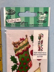 E-Z Rub-Ons Transfer – Christmas Mice in Stockings Royal & Langnickel