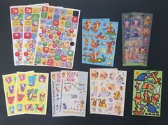 Vintage «Winnie the Pooh and Friends» Variety Lot of 14 Sticker Sheets – Used
