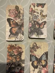 6JunkJournal Tags, Junk Journal Supplies, Scrapbooking, butterfly tags