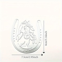 Horse with horseshoe metal cutting die cut scrapbook