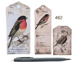 Vintage Bird Ephemera Tags Junk Journals