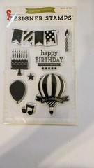 Echo Park Designer Stamps LETS CELEBRATE BIRTHDAY Scrapbooking Clear Acrylic NEW