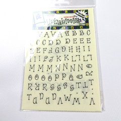 Lot of 5 sheets of alphabet letters and numbers for crafts, scrapbooking