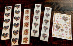 Lot Of PSX Designs Floral & Heart Stickers NEW! Archival Valentines
