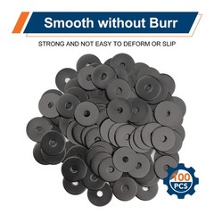 100PCS #8 x 3/4″ Black Fender Washers, 18-8(304) Stainless Steel Flat Fender …