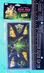 Power Rangers Zack Black Ranger 3 Sheet Sticker Pack Vintage Saban
