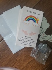 Little Pocket Hug Cards with Metal Hearts NEW Keepsake Token Missing Pcs