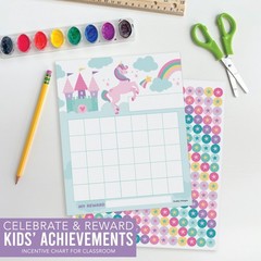 Sticker Chart for Kids Behavior at Home – Sticker Reward Chart for Kids, Star…