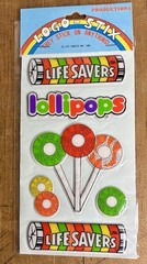 Vintage Life Savers Puffy Sticker Pack 1980s New Sealed Gordy International