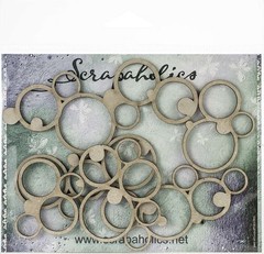 Scrapaholics Laser Cut Chipboard 1.8mm Thick Circle Clusters, 6/Pkg, 1.5-4.25