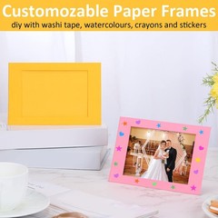 Maitys 100 Pcs Paper Picture Frames with Easel 4 x 6 Inch Cardboard Photo Fra…