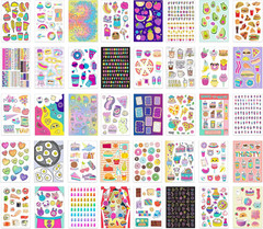 Set of 4 Sticker Books with 4,000+ Fun & Colorful Craft Stickers