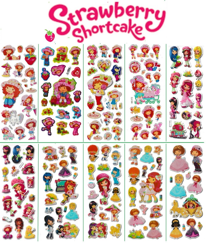 STRAWBERRY SHORTCAKE 🍓👧 3D puffy Stickers