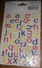 ATD Momenta Primary Red Blue Yellow Alphabet Letters Number Scrapbook Stickers