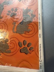 New Heartline Hallmark Scooby Doo Paw Prints & Flowers Stickers 2 Sheet Flocked