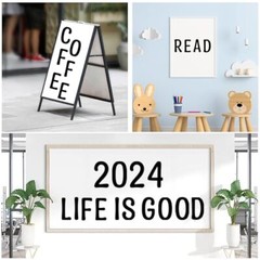20 Sheets Alphabet Stickers 4 in Letter and Numbers Stickers 240PCS Vinyl Black