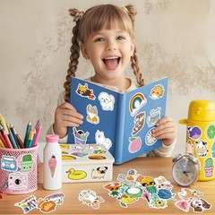 300 Pcs Vinyl Stickers Pack Waterproof Cute Decals for Water Bottle Laptop Kids