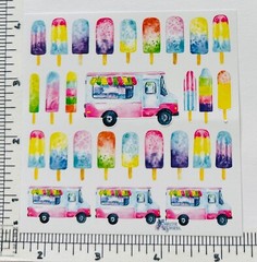 Violette Stickers Popsicle Ice Cream Truck Crafts Planner Supply Summer Fun