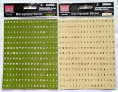 MY LITTLE SHOEBOX Scrapbook Mini Alphabet Stickers Apple Green & Cream 460 x 2