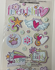 Sticko Special Friendship Stickers EK Success Scrapbook Planner Quotes 18PC