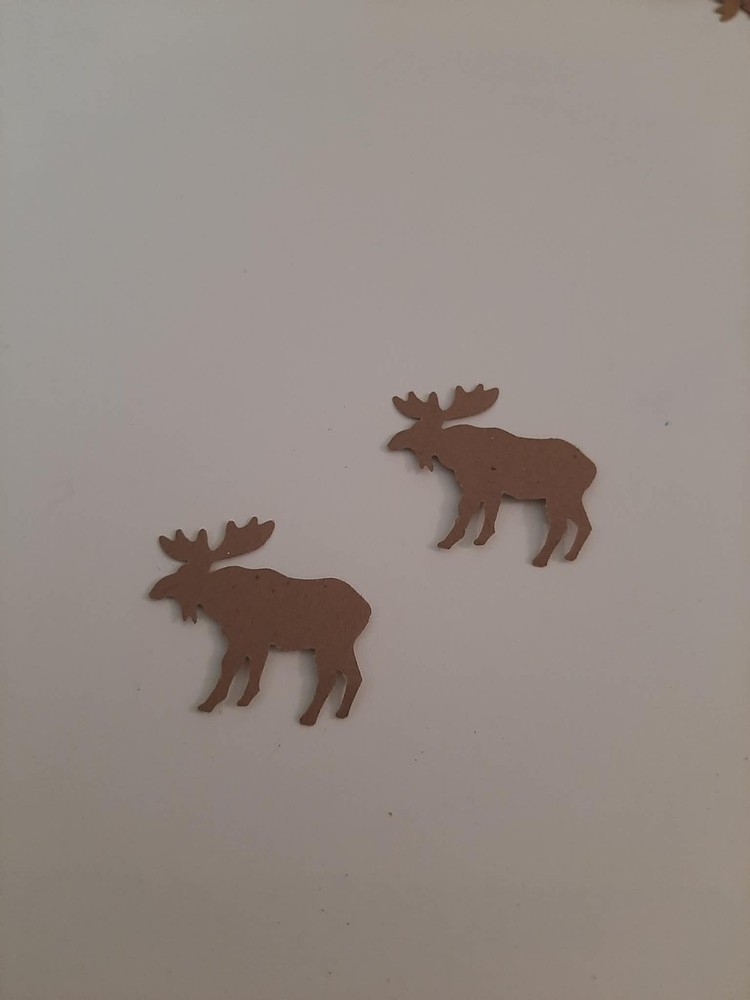 20 MOOSE PUNCHIE CUT OUT DIECUTS ( ACID FREE CARDSTOCK ) ( 1 INCH )