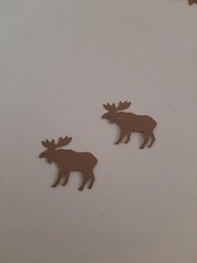 20 MOOSE PUNCHIE CUT OUT DIECUTS ( ACID FREE CARDSTOCK ) ( 1 INCH )