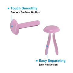 Brads for Paper Crafts, 150 Pcs Pink Metal Round Paper Fasteners, 13 mm