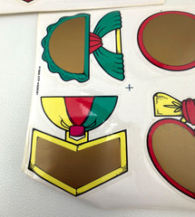 1988 Vintage CTP Scratch Off 12 Award Medal Stickers 2 Sheets #90801