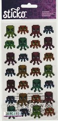 Sticko flat stickers SPACE CRITTERS PacMan Digital theme 95930 FAST FREE ship!