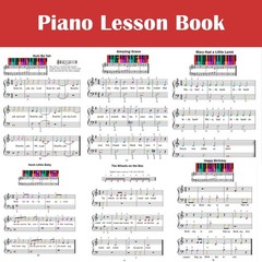 Beginner Piano Book for Kids, Piano Keyboard Stickers, 50 Amazing & Popular S…