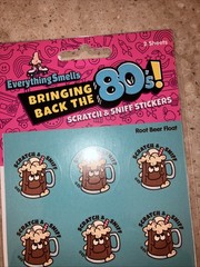 Vintage Reproduction Scratch And Sniff Stickers 2 Packs Banana And Root Beer New
