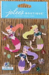Jolees MERMAIDS BEACH OCEAN SUMMER GIRLS SEASHELL Star Bubble Scrapbook Stickers
