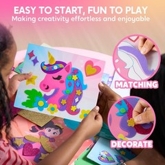 Klever Kits Foam Art Kit for Kids, EVA Foam Stickers with 6 Art Board and 800…