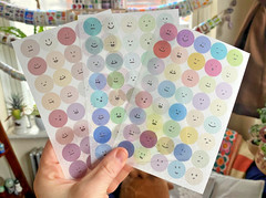 Random Lot Of 3 Smiley Face, Emotion Sticker Sheets: Washi-style Paper Stickers