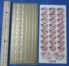 #50 Lot-12 Starform Gold Silver White Sheets Stickers Cards Scrapbook Crafts