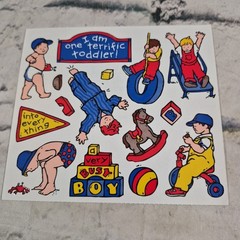 Vintage Scrapbooking Stickers Toddler Boy Girl Pre School Kindergarten Lot
