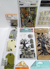 Scrapbooking Sticker Lot 10 Packages Halloween Ghost Bats Spider Dimensional b)