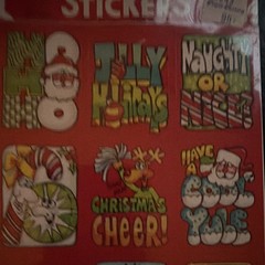 Christmas Stickers Multicolor Self-Adhesive Peel & Stick, 36 Sheet, Naughty