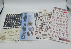 Lot Letters Numbers Alphabet Stickers Scrapbooking Paper Crafting Junk Journal