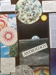 CELESTIAL Astrology Kit Book pages & cutouts cards 70+ Lot Unique Junk journal