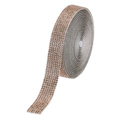 0.6 Inch Self Adhesive Rhinestone Strips 3 Yard for Crafts,Champagne
