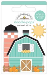 Doodlebug Doodle-pop Sticker Barn in the USA Silo Sun Pumpkins Fence Hay