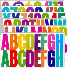 Bemeol 500 Pieces 30 Sheets Large Letter Stickers 2.5 Inch Inch, Colorful