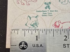 Vintage 1980s Cookie Bears Stick Ons Sticker Sheet – Color & Collect Retro