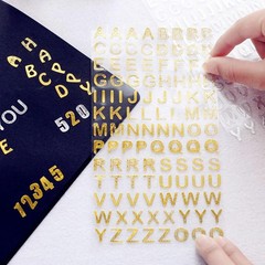 Glitter Self Adhesive Glitter Alphabet Stickers, 6 Sheets Letter and Number Stic