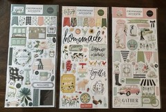 Carta Bella Chipboard Accents Flower Theme (set of 3)
