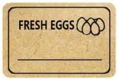 Farm Fresh Eggs Stickers,1.5×1 inch Natural Kraft Paper Writable Kitchen Egg …