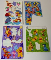 Winnie the Pooh & Tigger Stickers New (5) & Used (5) Confetti Hallmark Sandylion